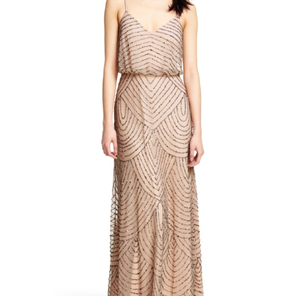 Adrianna Papell  “Beaded Blouson Gown” NEVER WORN!